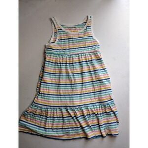 Old Navy Girls Striped Sleeveless Tiered Knit Dress Multicolor Size S 6-7